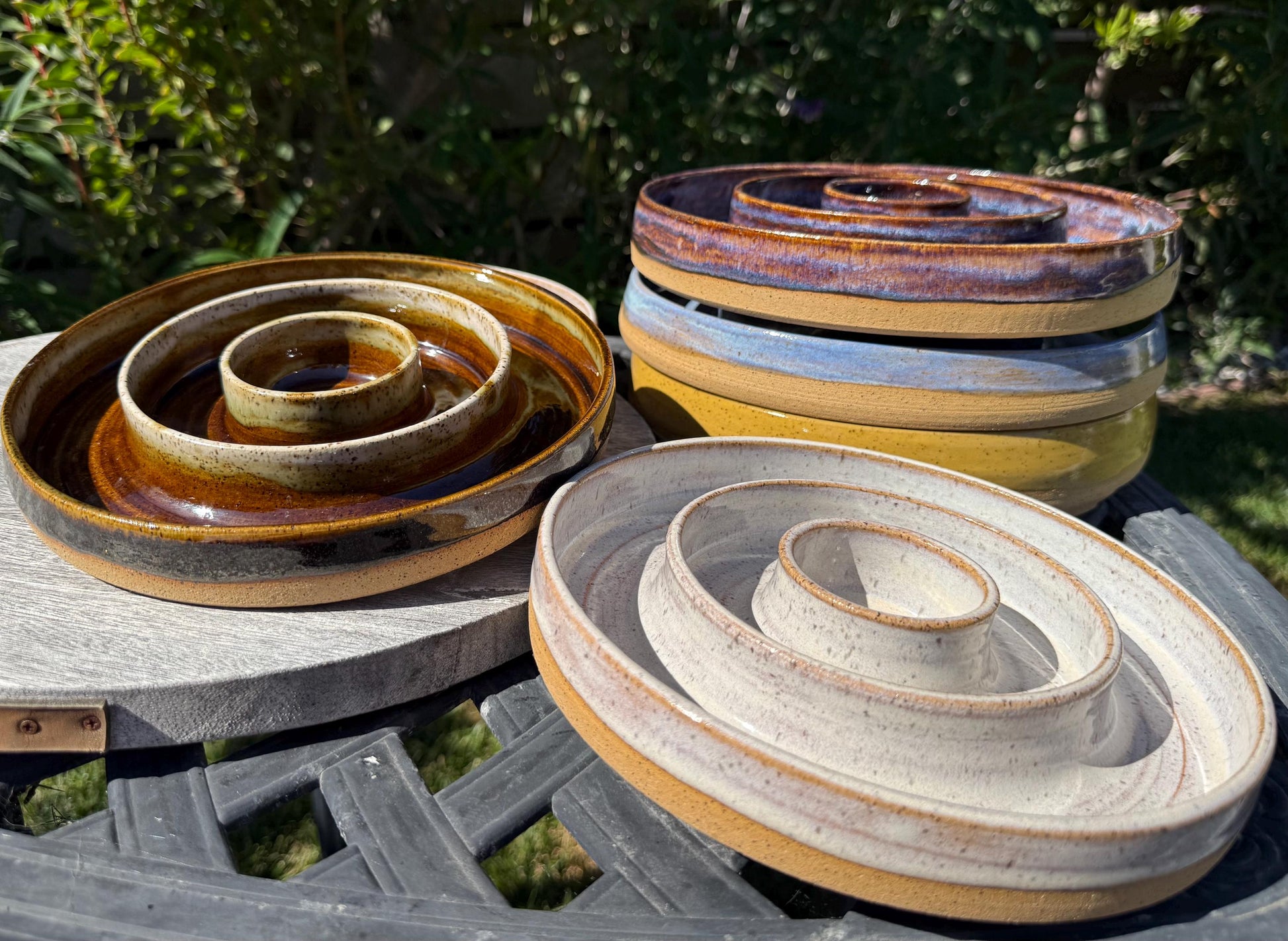 Slow Feeder Pet Food Bowls & Water Dishes for Medium Large Dogs, Personalized Made to Order, Wheel-Thrown Pottery from CA
