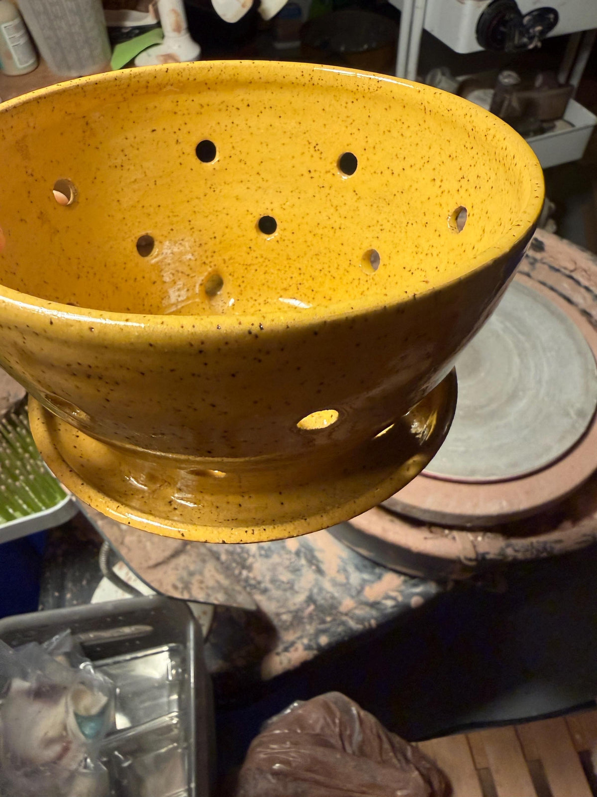 Berry & Produce Colander Bowl with Built-in Saucer
