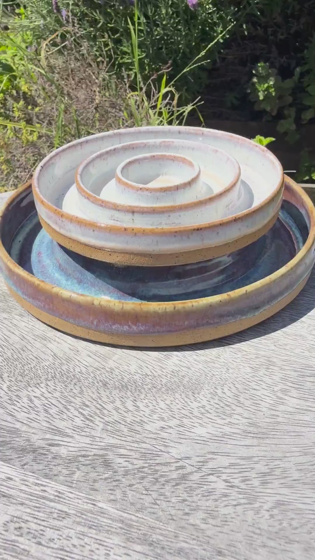 Slow Feeder Pet Food Bowls & Water Dishes for Cats Small Dogs, Personalized Made to Order, Wheel-Thrown Pottery from CA