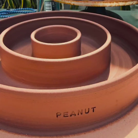 Slow Feeder Pet Food Bowls & Water Dishes for Medium Large Dogs, Personalized Made to Order, Wheel-Thrown Pottery from CA