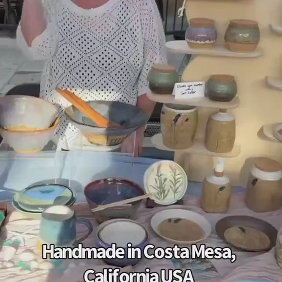 Ceramic Flower Vases, Beach Coastal Decor, Colorful Pastel Ombré, Assorted Sizes and Shapes