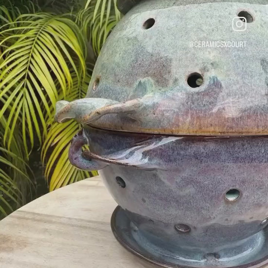Harvest Bowls, with Twisted Handles, Large Wash & Store Colanders