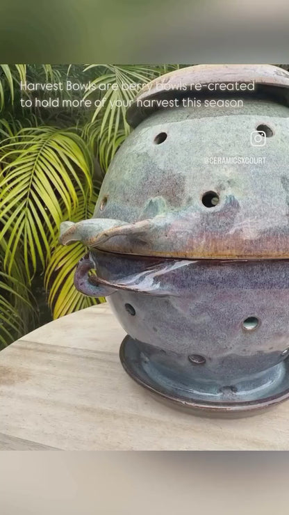 Harvest Bowls, with Twisted Handles, Large Wash & Store Colanders
